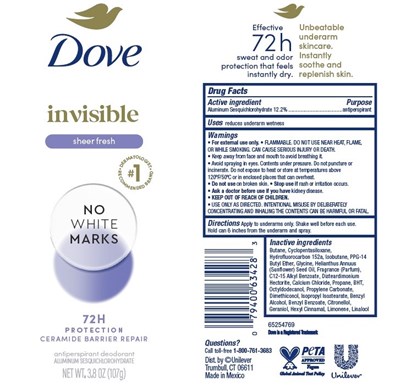 Artwork (Dove Invisible Sheer Fresh Antiperspirant Deodorant   Artwork)